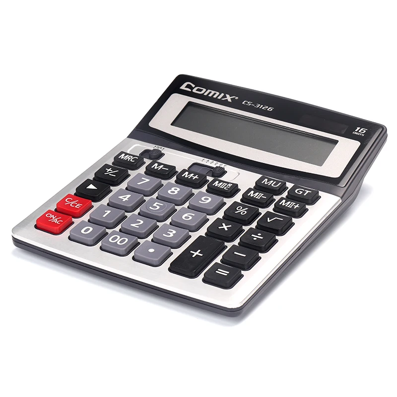 Comix новый модный компьютерный финансовый учетный пластиковый материал двойная мощность 16 цифр большой экран калькулятор