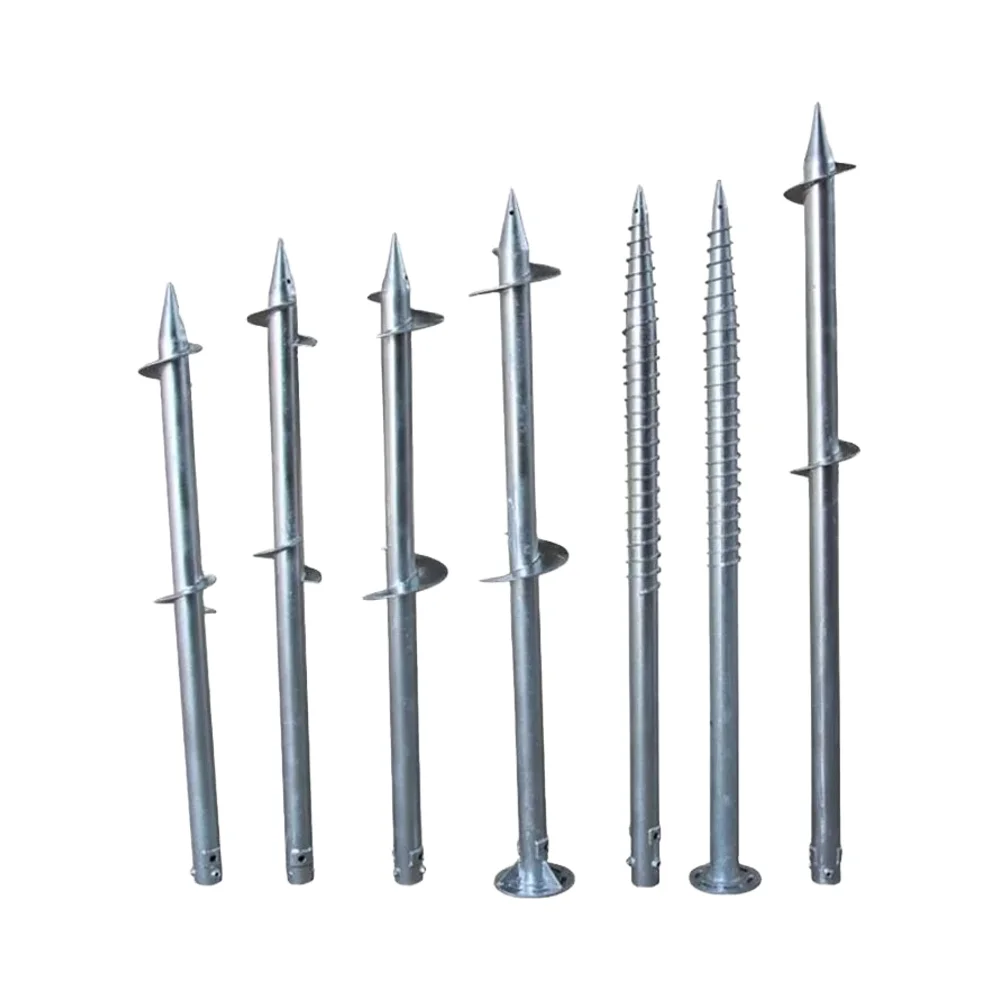 Chinese supplier zinc aluminum magnesium Helical hot dip galvanized photovoltaic spiral ground pile