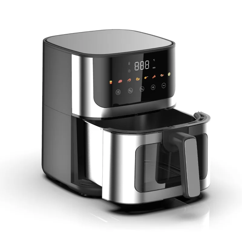 Popular 1400W 4.7L Stainless Steel Electric Kitchen Oil-free Energy-saving Hot Digital Air Fryers