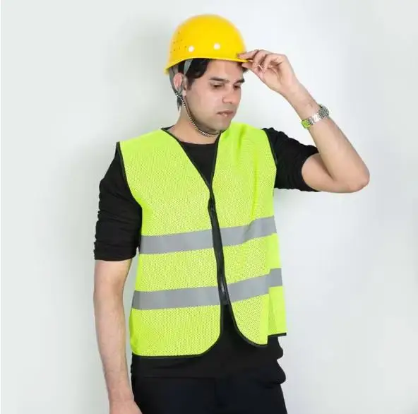 100% Polyester High Visibility Reflective Construction Workwear Safety Protective Jackets for Logistics Operations