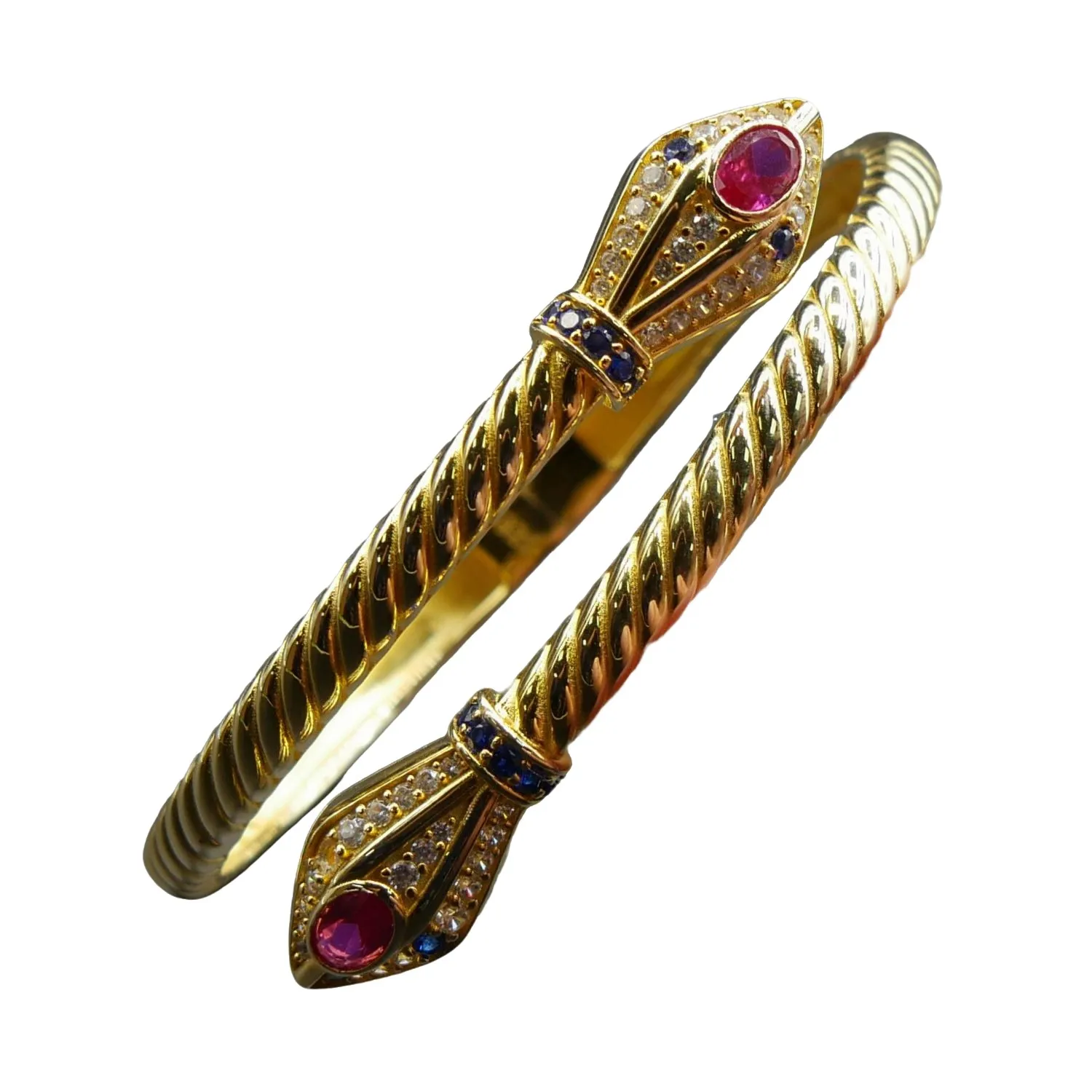 Luxury 925 Sterling Silver Bangle Bracelets Plated in 18K Gold/Platinum with Moissanite Fashion Bangles for Women Fine Jewelry