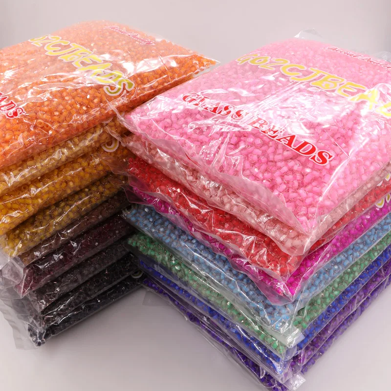 Newest high quality pink embryo two color Glass bicone beads 4mm loose beads for DIY Jewelry