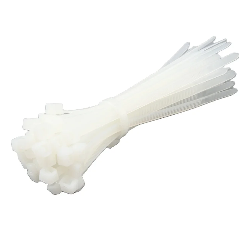 6*450mm Standard White Nylon Cable Ties