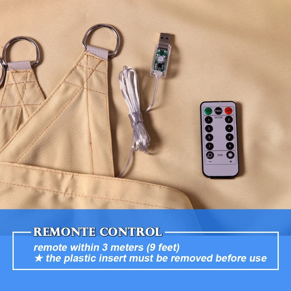 
Triangle Patio Sun Block Shade Sail 3x3x3m Waterproof Tarps Canopy LED Sun Shade Sails for Outdoor Garden 