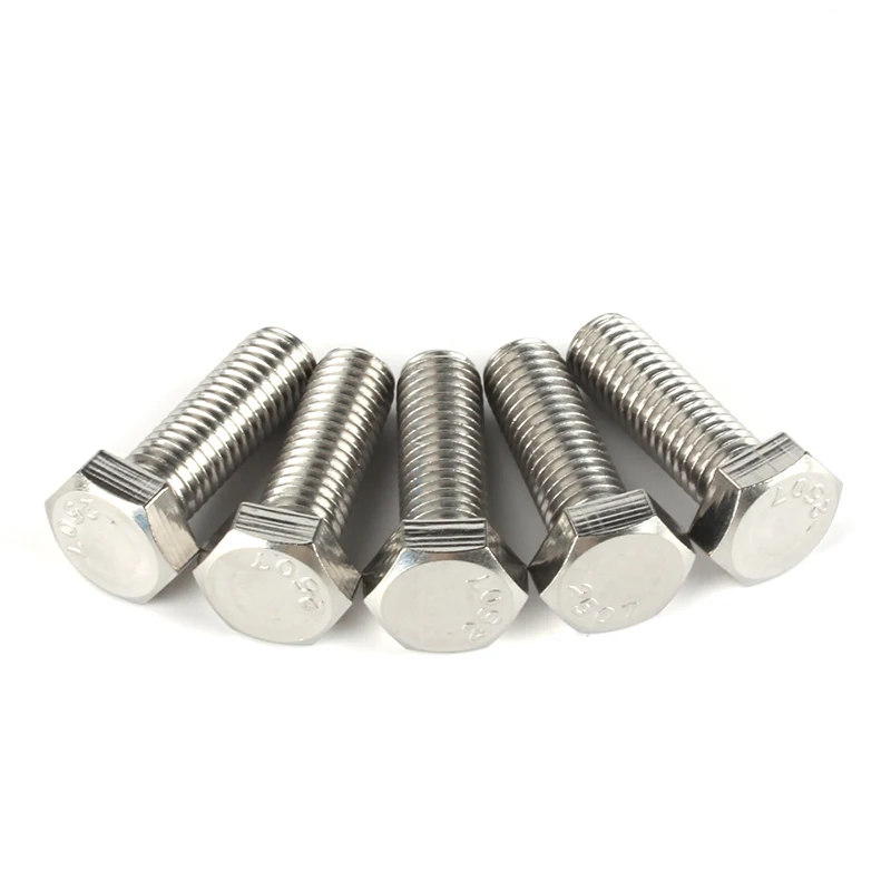 DIN 933 M10*16 2507 Duplex Stainless Steel Hex Head Bolts Hex Cap Screws
