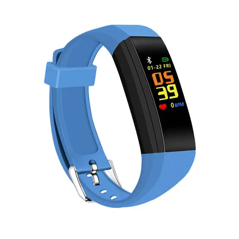New ID115 plus color screen smart bracelet sports waterproof step counter with heart rate and blood pressure gift