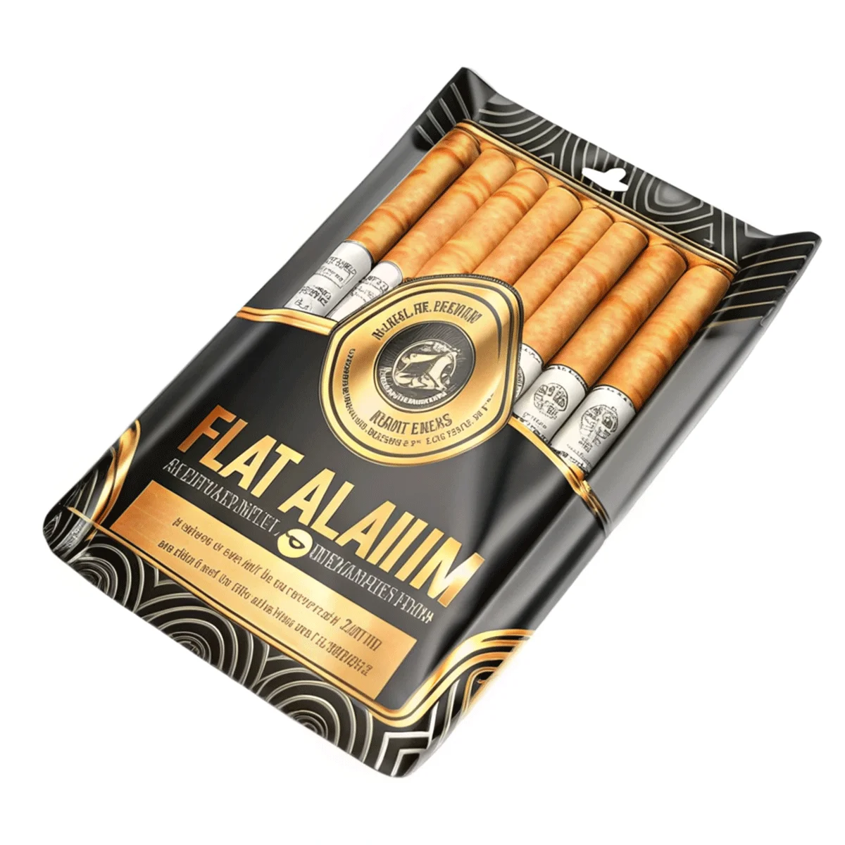 Custom Zipper Pouch for Cigars PE Plastic Gravure Printed Humidor with Recycled Materials
