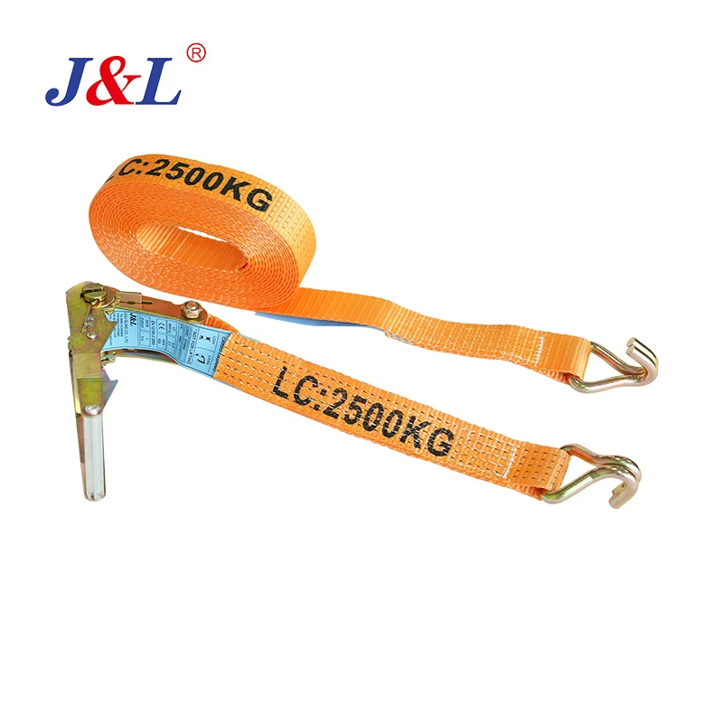 julisling good quality Industrial grade ratchet straps  break strength 1t 1.5t 3t 8t 10t Customized color orange CE GS