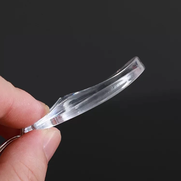 Clear Photo Frame Keyring for Monogram Acrylic Keychain Blank Zinc Alloy Customized Logo OEM Plastic Key Ring 1 Color,2 Color