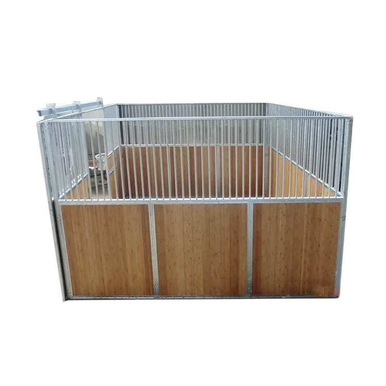 
High Quality Hot Dip Galvanized luxurious Indoor Horse Stable with bamboo and sliding gate 
