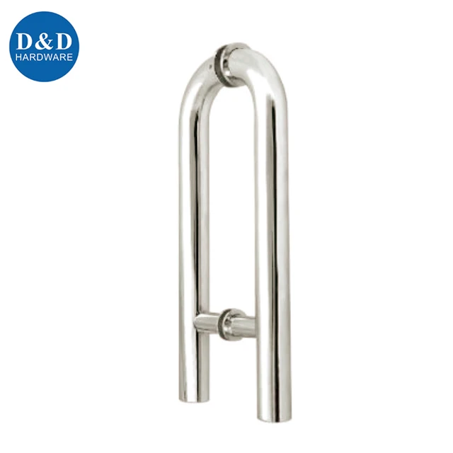 Stainless steel square type long wooden metal glass door allure pull handle for office