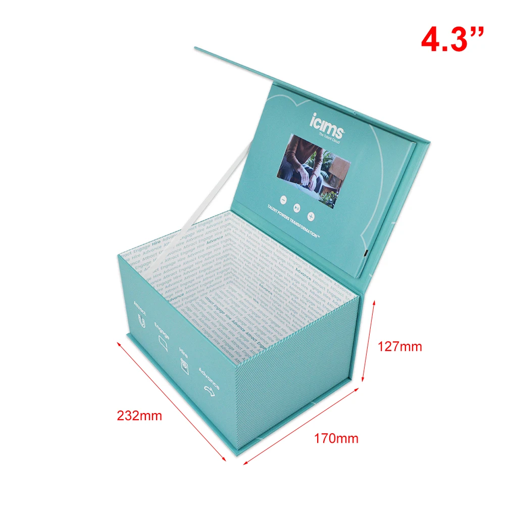 Подарочная коробка с ЖК-экраном в твердой