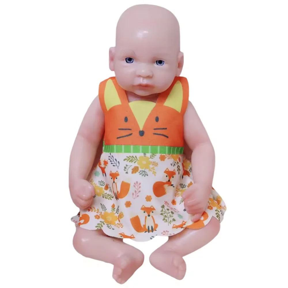 10.2inch Real Reborn Doll Baby Silicone Body(girl) Newborn Baby Lifelike Painted Skin With Pacifier bottle and outfit for gifts