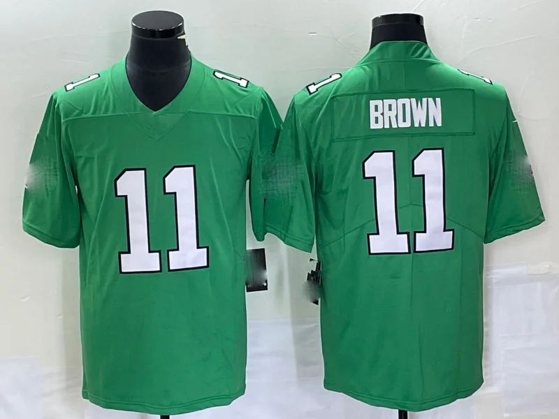 Good Quality Kelly Green Alternate American Football Player #1 Jalen Hurts #6 Devonta Smith #62 Jason Kelce #11 A. J. Uniform