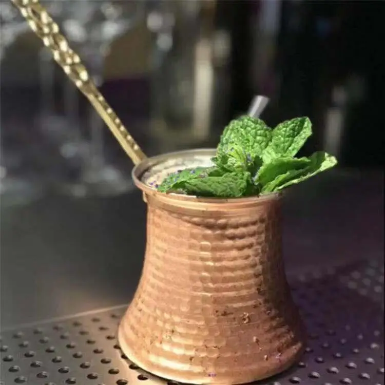 Traditional Handmade Turkish Coffee Pot Copper High Quality Metal Thicken Wall Coffee Pot Turkish Coffee Pot