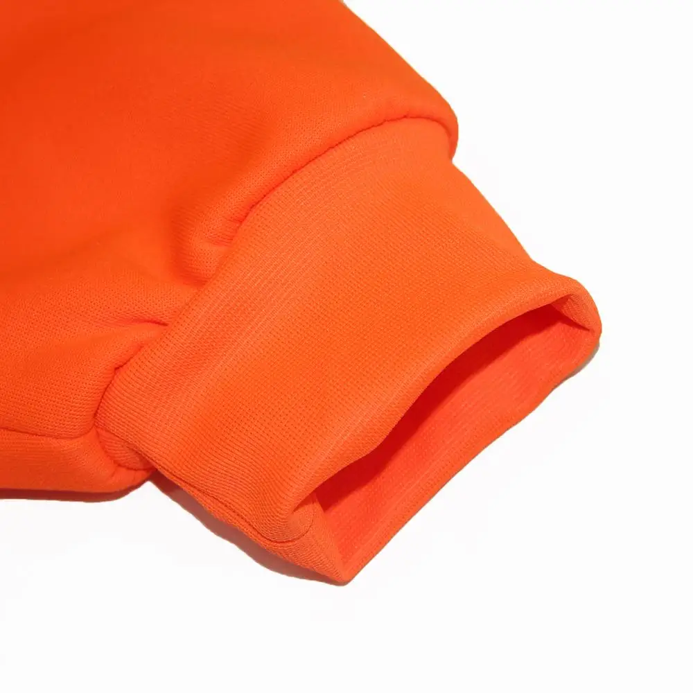 New Men High VIS HI VISIBILITY Work Fleece SWEATSHIRT Fluoresent Orange