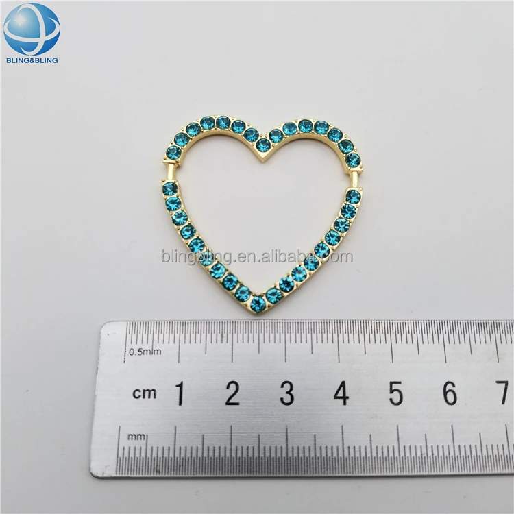 Beach Swimsuit Wear Accessory Thong Ornament Jewelry  Sexy Crystal Heart Shape Rhinestone Bikini Connectors Custom