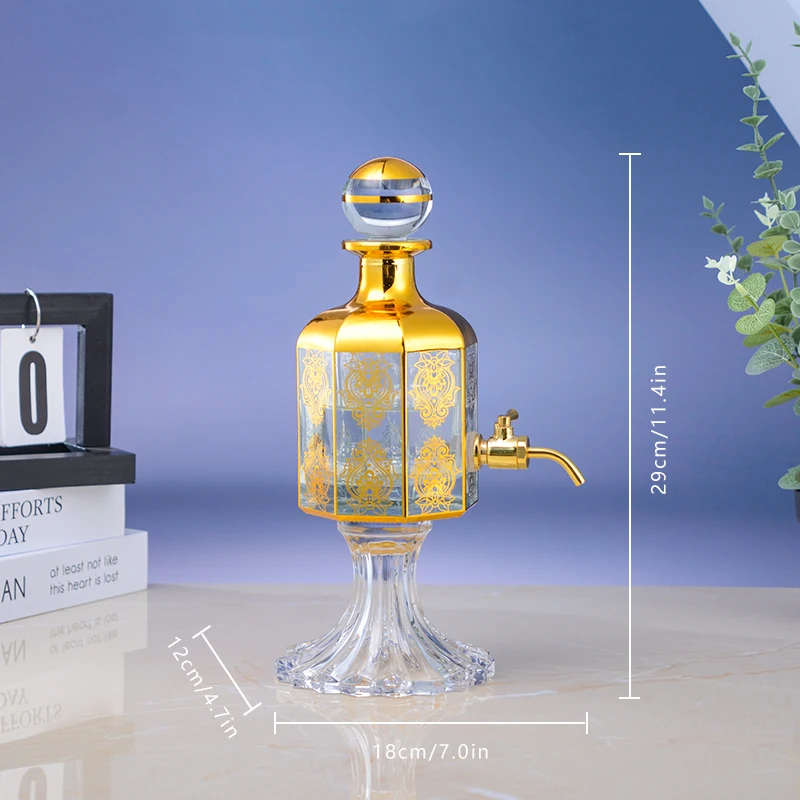 Luxurious Golden Crystal Perfume Fountain Dispenser with Vintage Design Elegant Fragrance Wedding Centerpiece