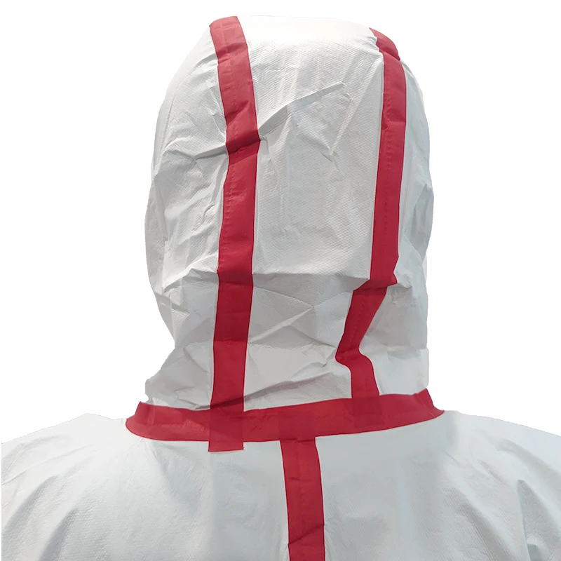 3Q brand Type 4/5/6 sms ce en14126 waterproof suit medical pp non woven work safety for men disposable coverall