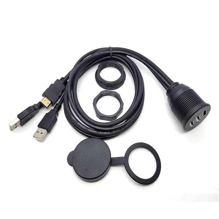 3 ports full HD  streaming data cable USB2.0 and HD MI 19p car laptop phone etc 3 in 1