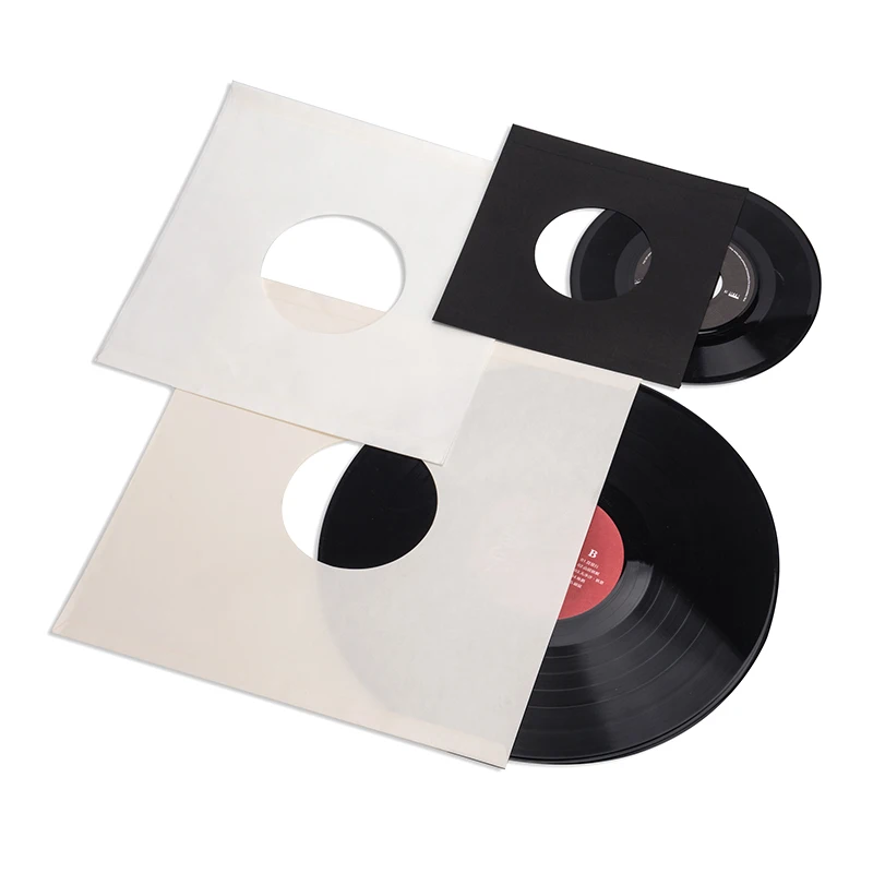 7 inch 12 inch customized paper CD/DVD protective cover, square and circular record inner and outer paper covers