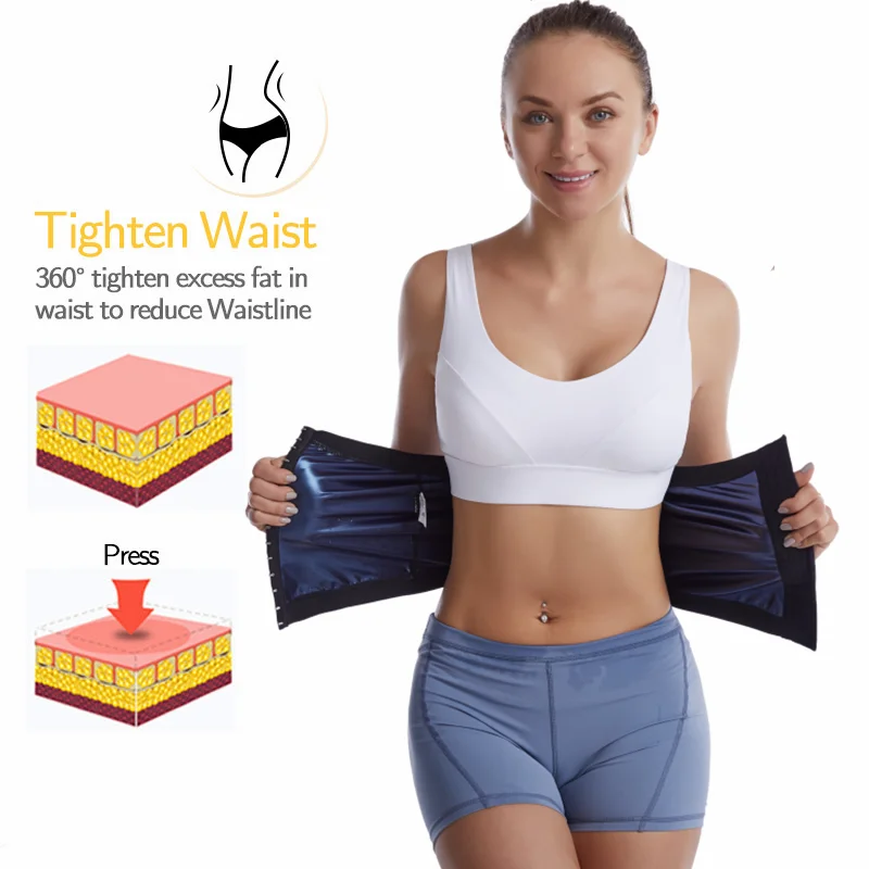 Plus Size Yoga sweat belt fitness sweat abdomen belt plastic waist tummy tucker buckle waist belt waist shaper 2021