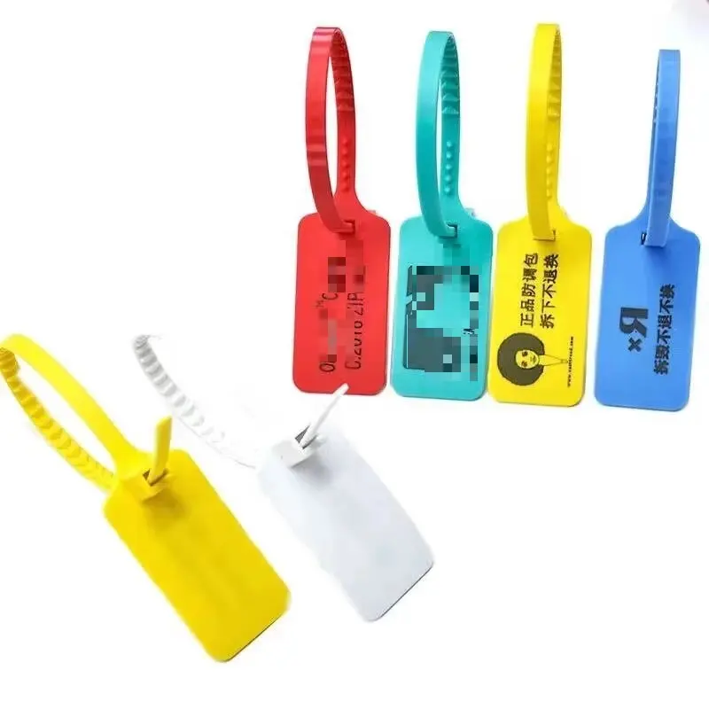 Custom logo Genuine clothing brand plastic label No returns if removed garment Anti-theft seal tag