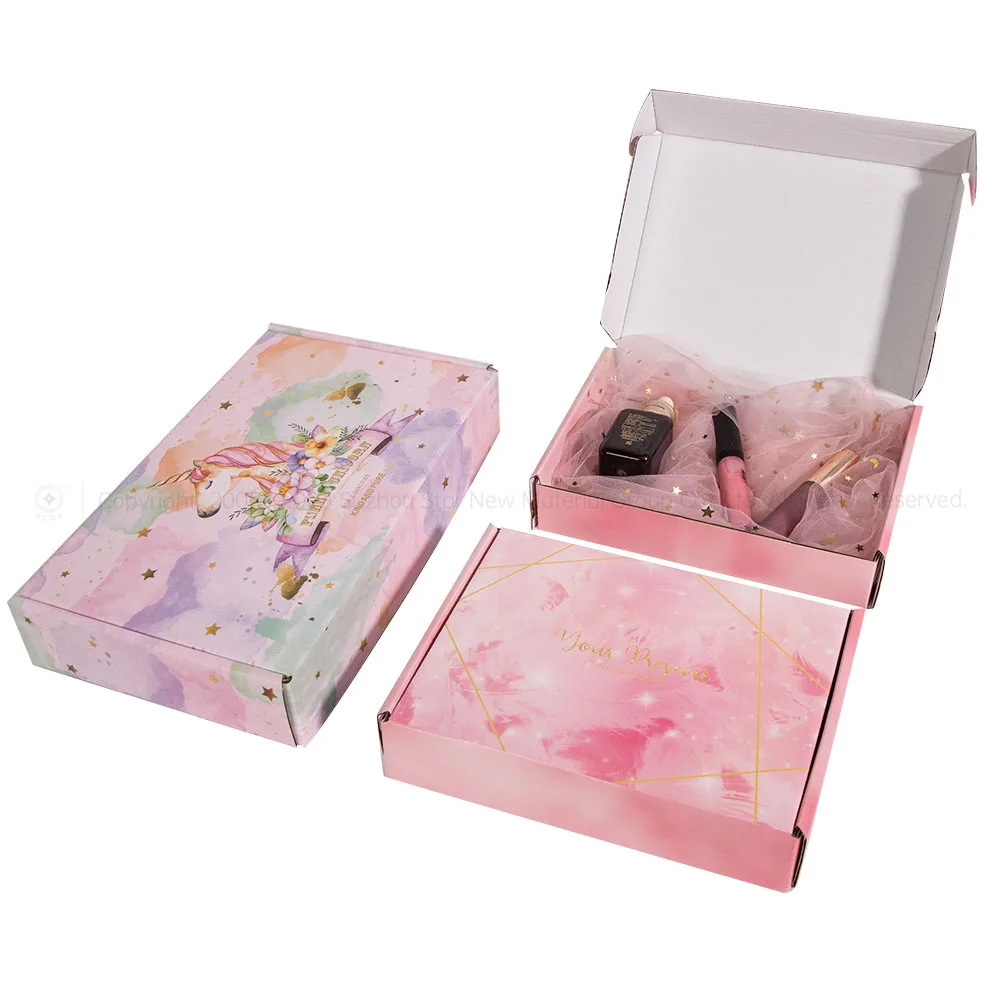 Cardboard Gift Boxes for Small Business Shipping, Christmas Recyclable Corrugated  Box Mailer Small Shipping Box