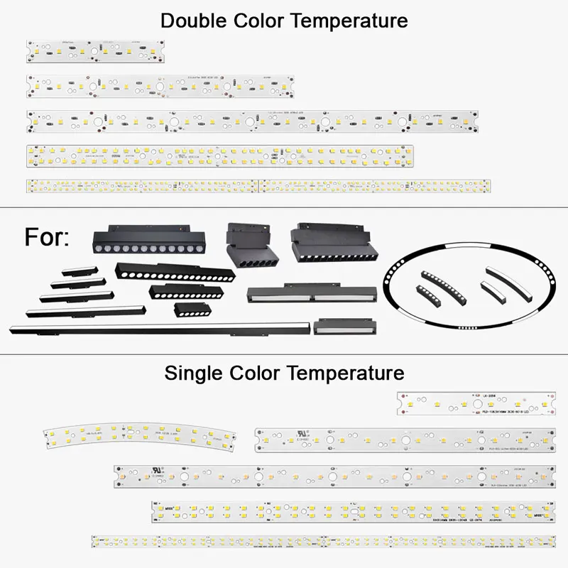 LEDEAST SPTW-PCBA06 L107*W17mm LED 6-18W 3030 Chip PCB 6pcs SMD CW Color Changing Light PCBA  Emitting Diode