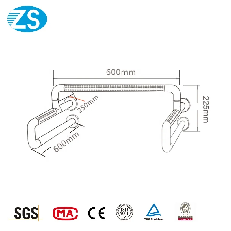 Bathroom toilet urinal grab bar