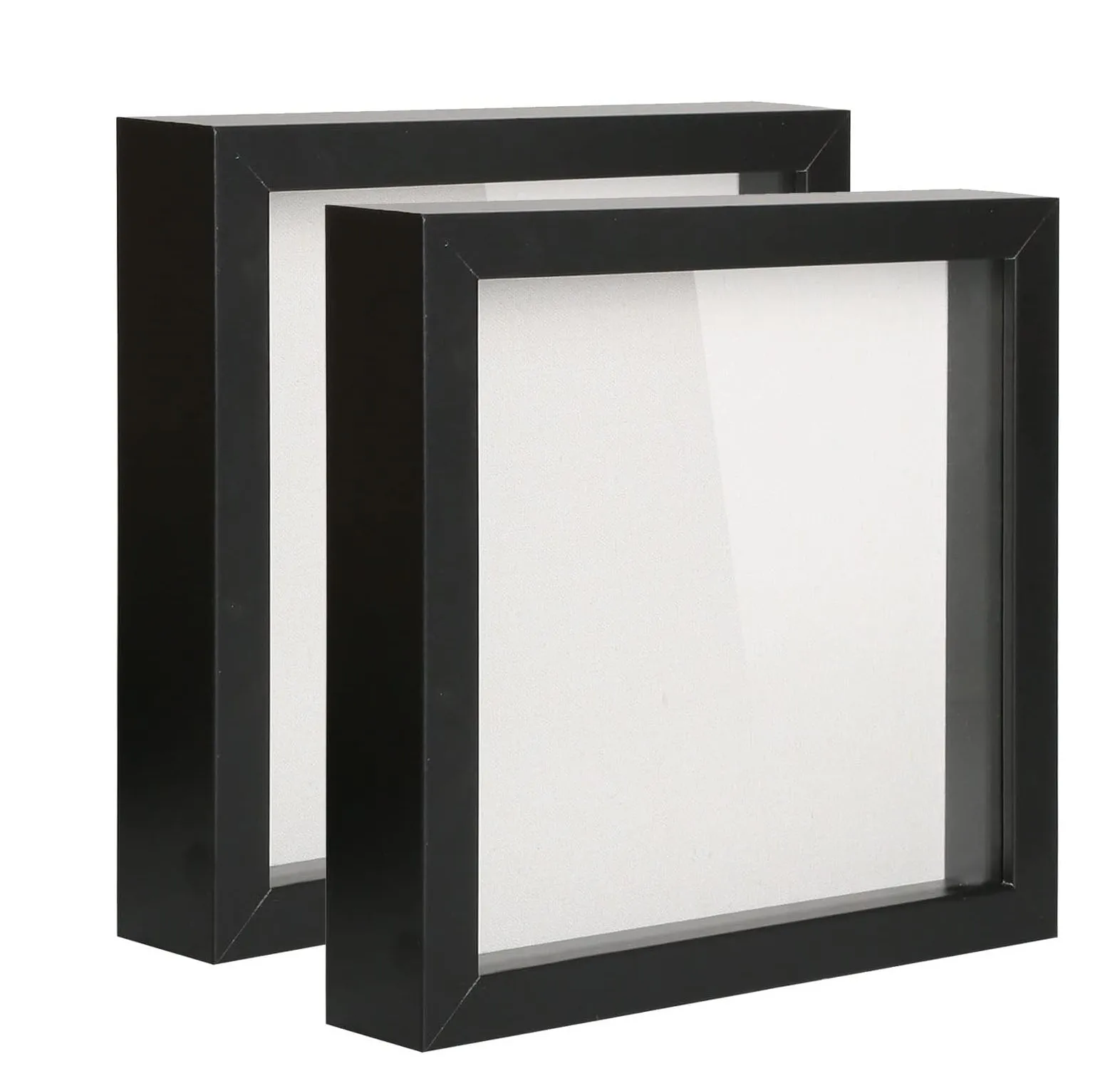 Индивидуальные глубокие черные PS Тень Коробка квадратные фоторамки MDF 3D фоторамка DIY сухая Цветочная рамка