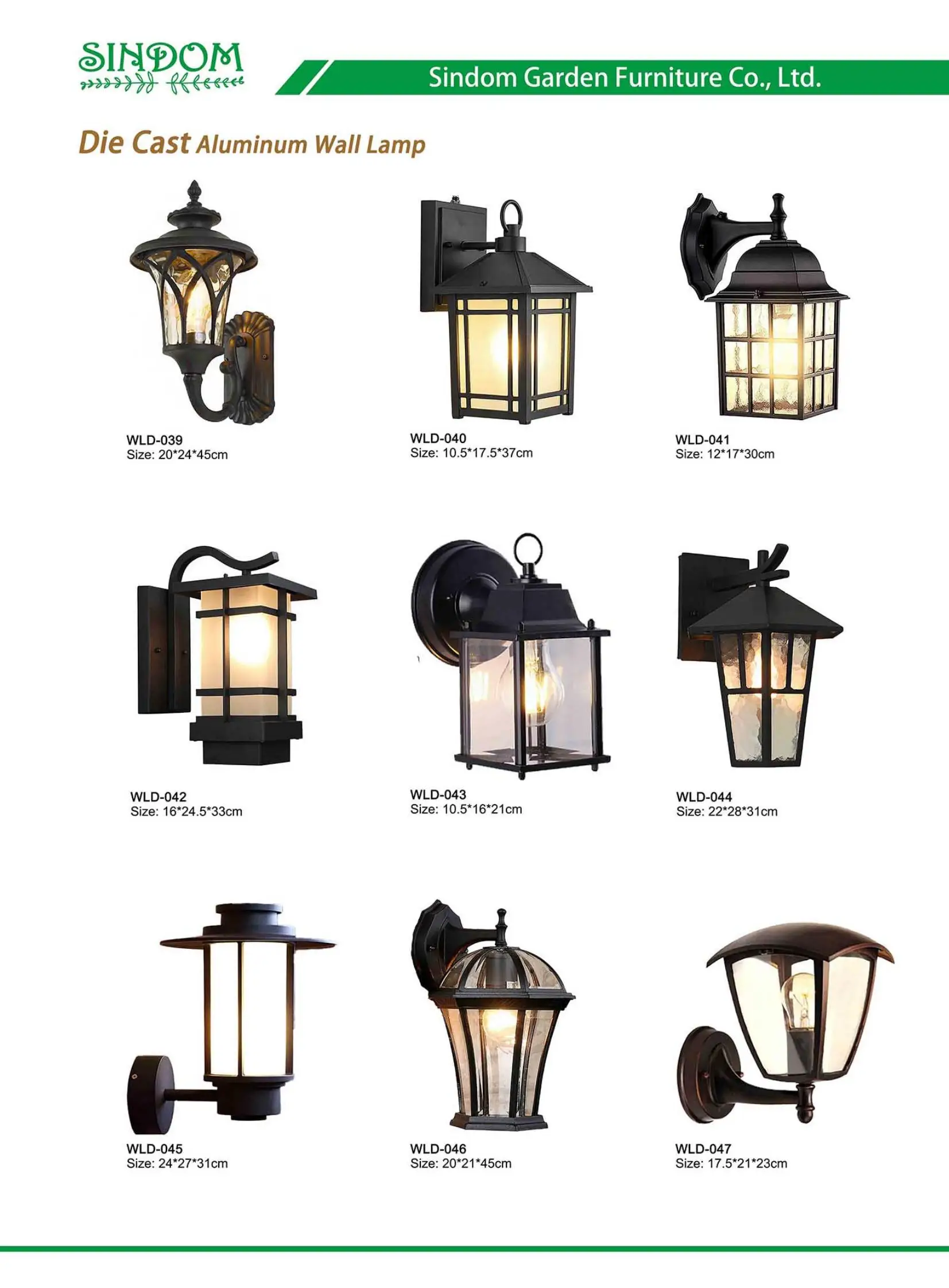 New European Antique Led Outdoor Garden Aluminum Wall Light