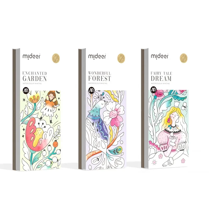 Mideer MD4194, детская книжка-раскраска для рисования, свет-фантазия, лес, Сказочная земля, живопись, граффити, искусство и ремесла для детей