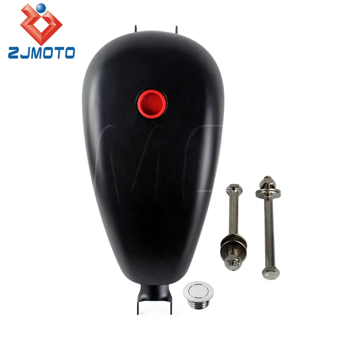 ZJMOTO High Quality Iron 3.3 Gallon Black Motorcycle Gas/Fuel Tank For 2007-2016 Harley Davidson Sportster 883 XL 1200