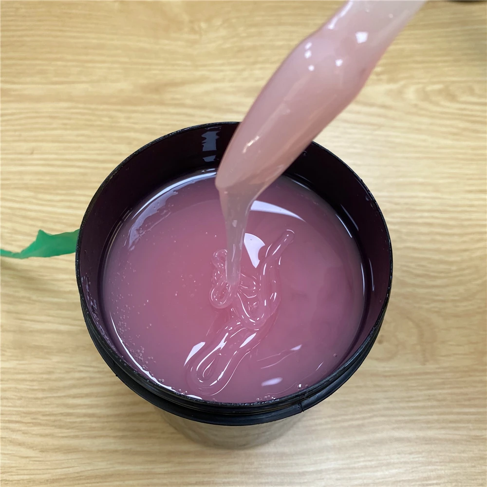 Ellis professional Soak off natural construction pink nude camouflage color builder jelly gel extend nail gels