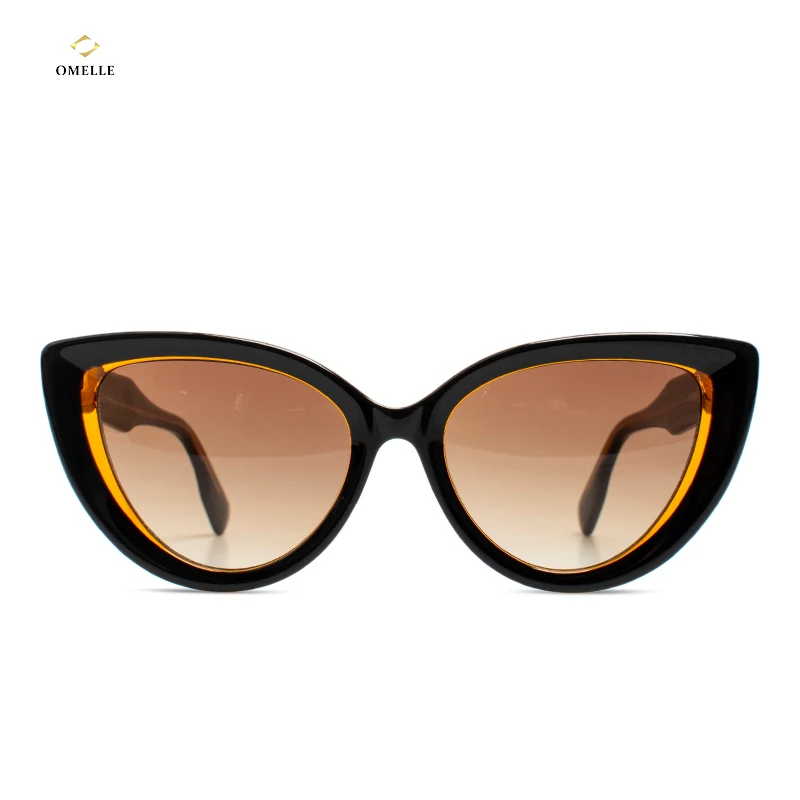 Omelle Fashion Retro Famous Brands Sunglasses Luxury Cat Eye Personality UV400 Protection Women Shades Sunglasses