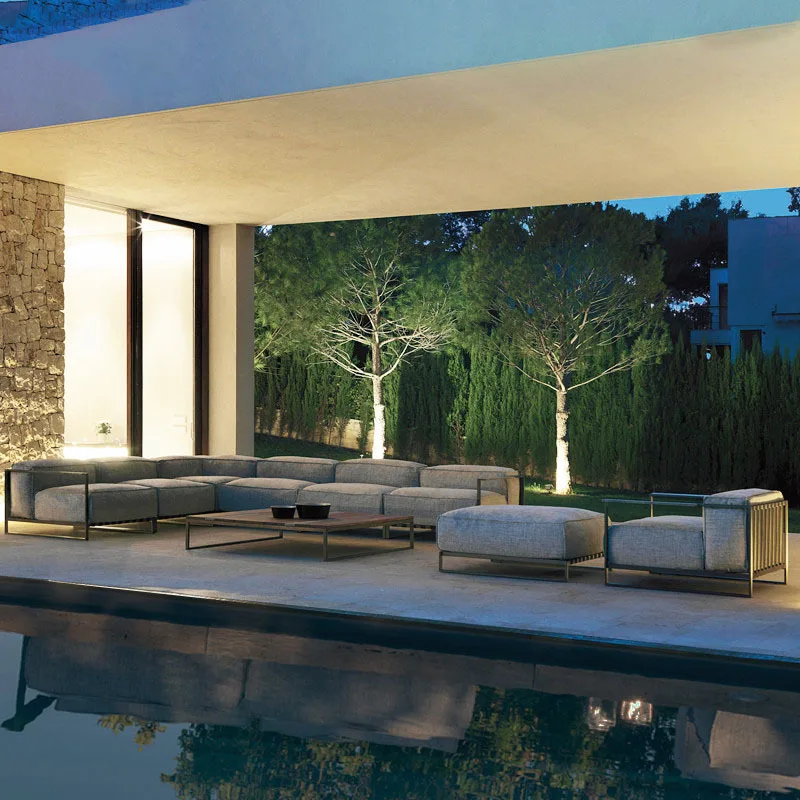 Outdoor lounge design sofa set furniture single loveseat rattan sofa sets