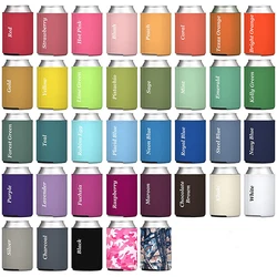 Custom Collapsible Neoprene Wedding Koozy Soda Cover Cooler Personalized Sublimation Can Sleeves Colorful Beer Cooler Koozys