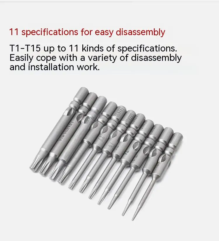 Manufacturers 4MM electric screwdriver Hexagonal star screwdriver head torx screwdriver bit High strength s2 with magnetic