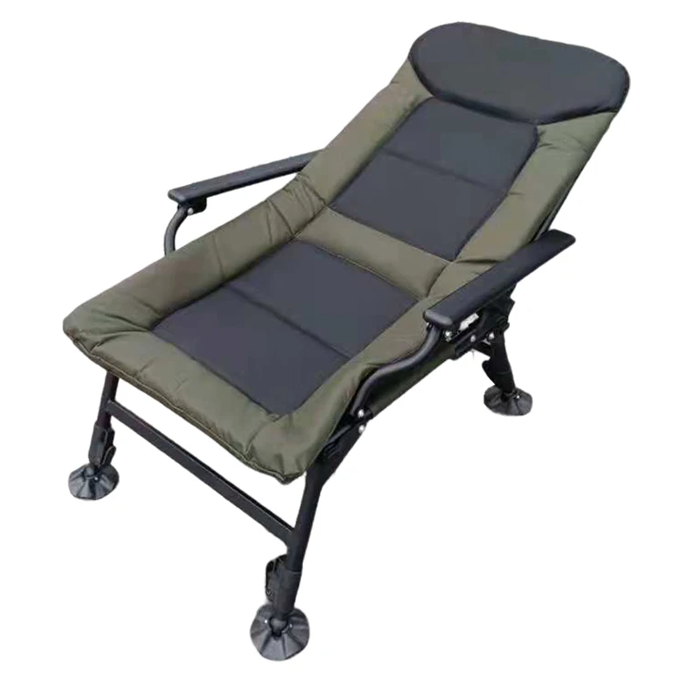 Outdoor Fishing Products Camping Hiking Carp Fishing Steel Bed Chair for Carp Fishing