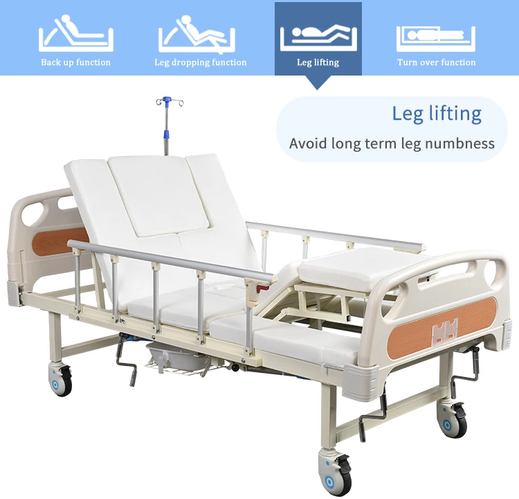 
paralyzed elderly used cheap Price rotating hospital bed with commode 