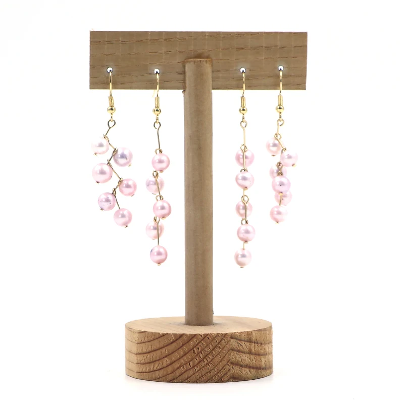 New design earring decoration natural pearl earrings DIY jewelry earrings drop long ear hooks