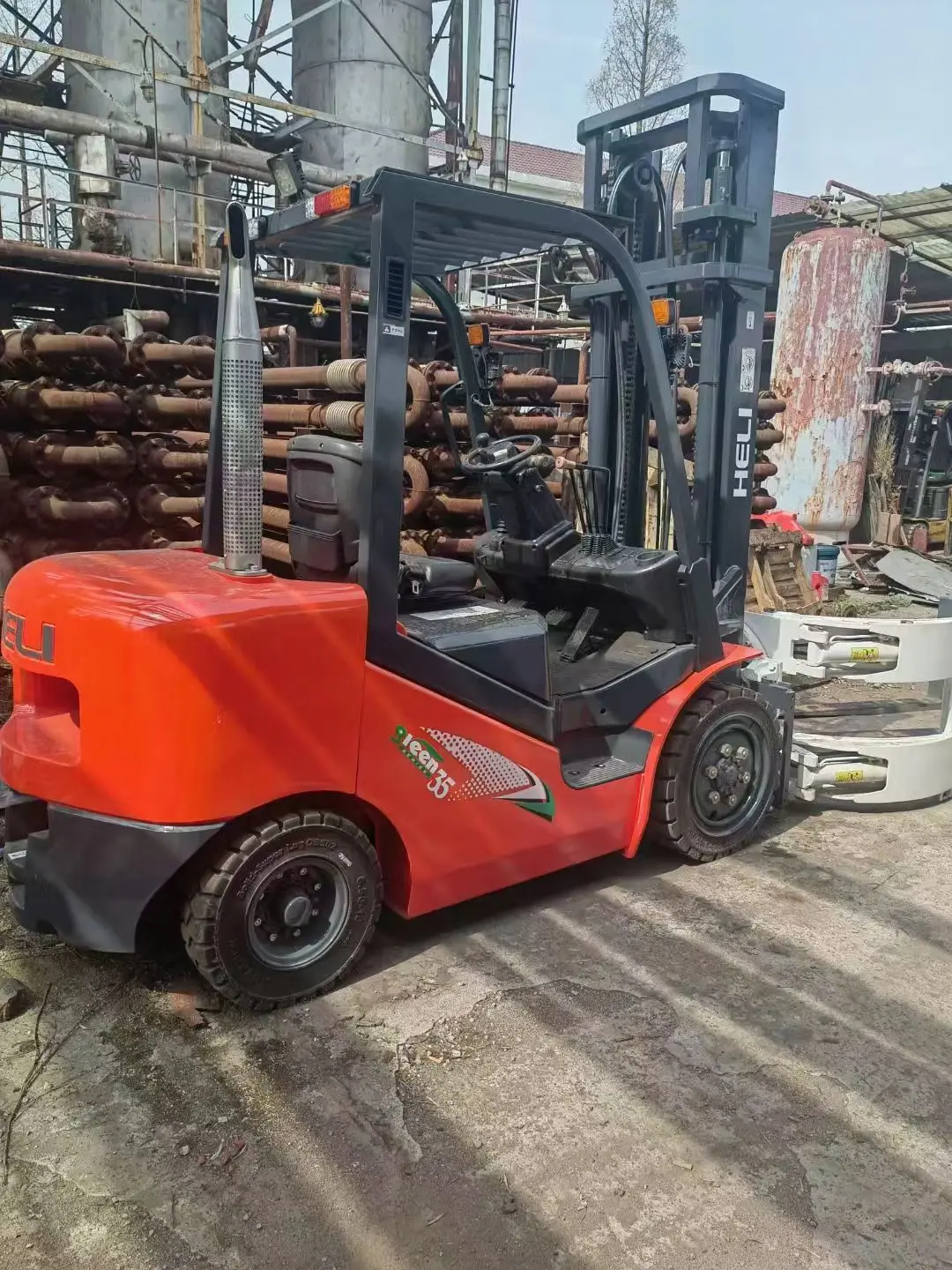 3.5ton Used China HeLi forklift K35 secondhand  Multifunction forklift parts for sale