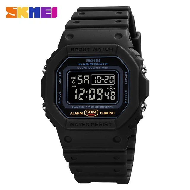 Wholesale Watch Skmei 1628 Support Watches Manufacturer Fashion Casual Men Digital Led Display Alarm Wristwatch