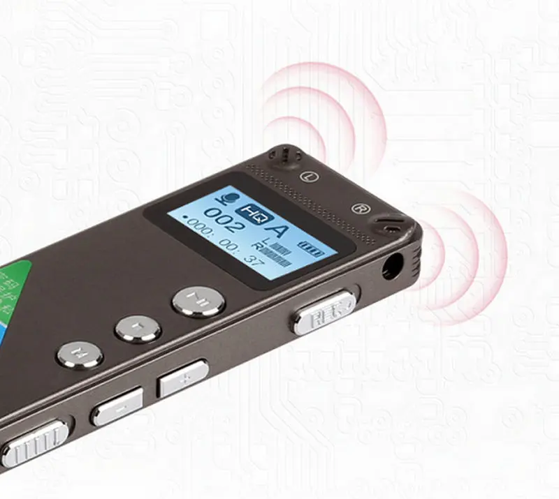 Vandlion 8gb/16gb Mini Digital Audio Voice Activated Recorder Dictaphone Stereo MP3 Music Player Metal Aluminum cover Gray V31