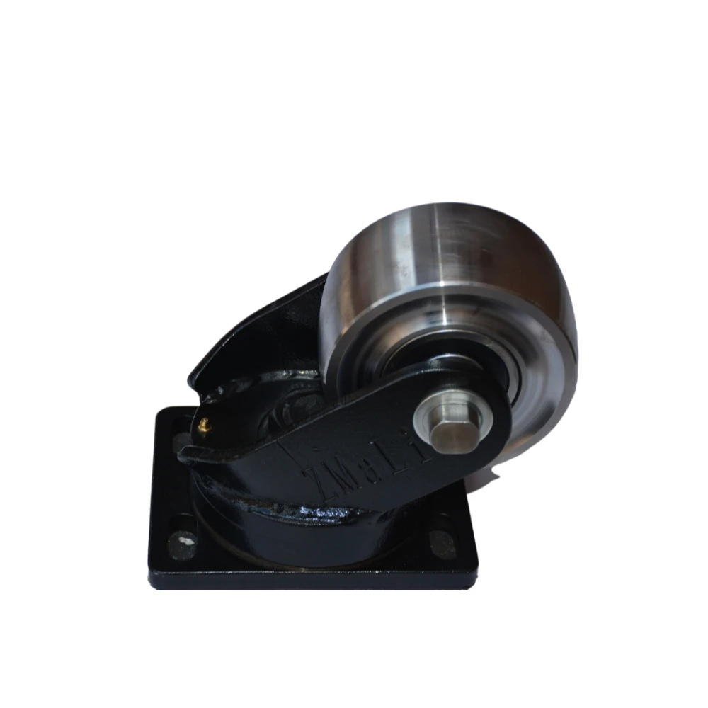 New arrival original silver color stainless steel heavy duty furnituretrolly wheel heavy duty caster wheels