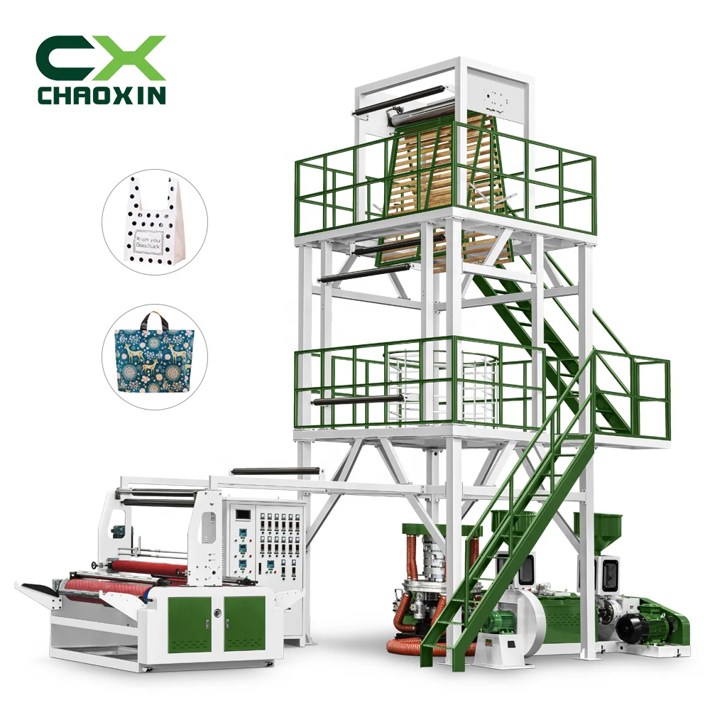 CX-ABA-900 HDPE High speed High output Hot selling CE standard China manufacturer ABA plastic bag film machine