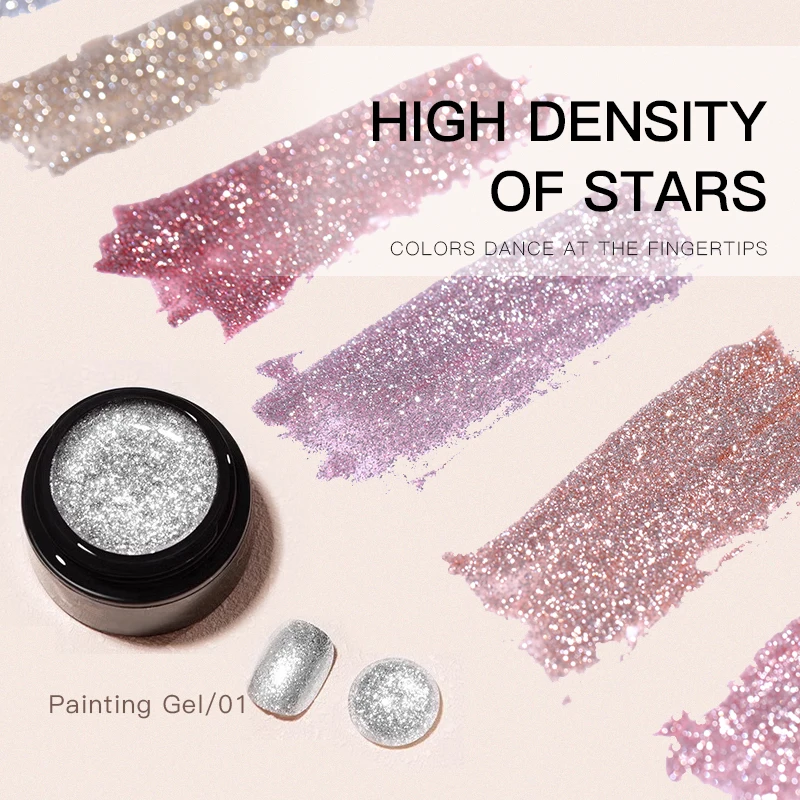 Nails Supplies Salon Equipment Nail Paint Private Label Reflective Gel Polish Uv Gel Hema Free Glitter Korean Gel Polish Set