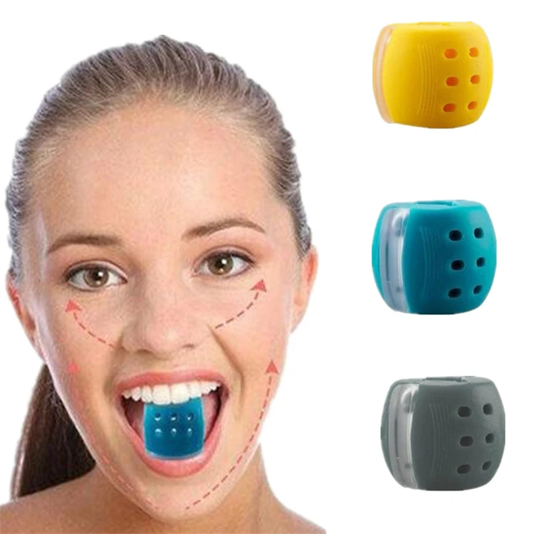 Food Grade Silicone Jawline Trainer Face Jaw Exerciser And Neck Fitness Jaw Exercise Ball
