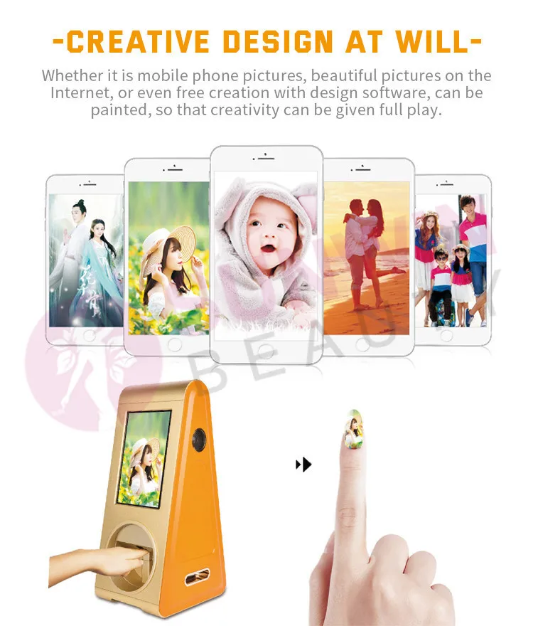Newest nails printer DIY Nails polishing auto 3D Digital Finger nails high precision Printing Machine